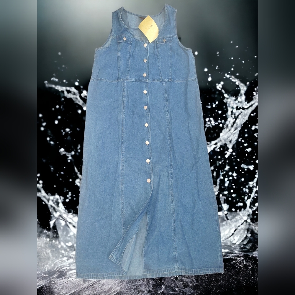 Qvc denim & Co. Jumpsuit dress women L